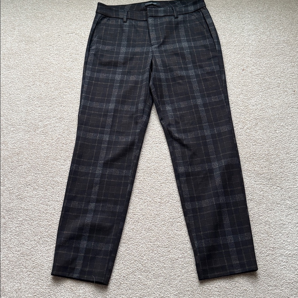 Liverpool Black & Brown Plaid Pants Size 8